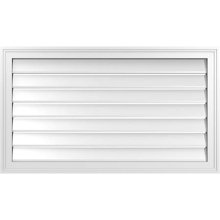 Ekena Millwork Vertical Surface Mount PVC Gable Vent: Functional, w/ 2"W x 1-1/2"P Brickmould Frame, 38"W x 22"H GVPVE38X2202SF